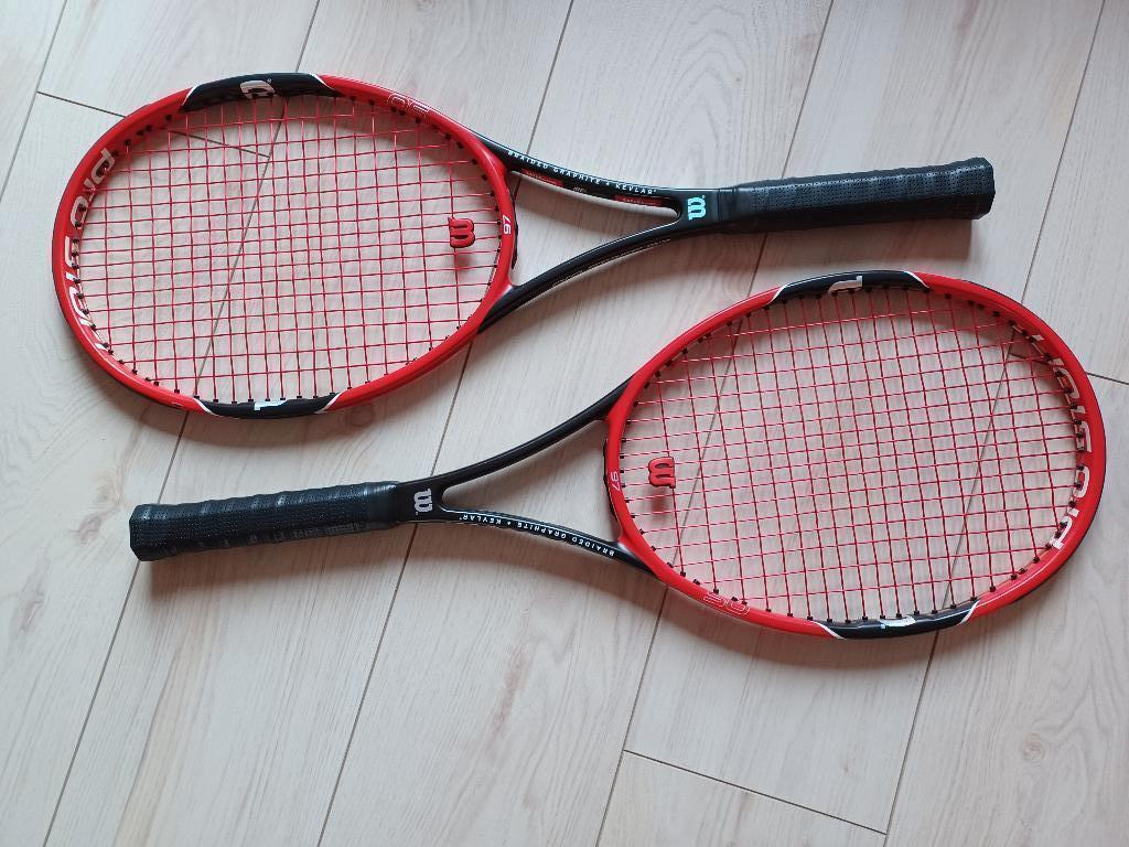 2 WILSON TENNISRACKETS, Sport en Fitness, Tennis, Gebruikt, Wilson, Racket, Ophalen