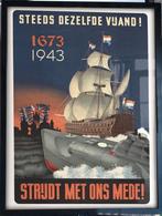 Steeds dezelfde vijand s.s n.s.b Propaganda Affiche, Ophalen of Verzenden, Nederland, Foto of Poster