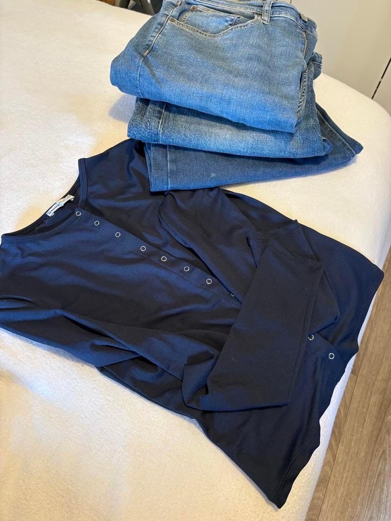 Bershka spijkerbroek, Ophalen of Verzenden, Gedragen, Blauw