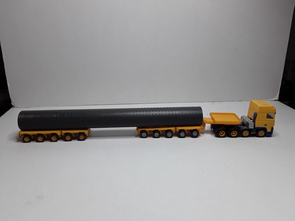 HERPA DAF XF2003 SSC MET Scheuerle prisma diepladers en ladi, Hobby en Vrije tijd, Modelauto's | 1:87, Ophalen of Verzenden, Zo goed als nieuw