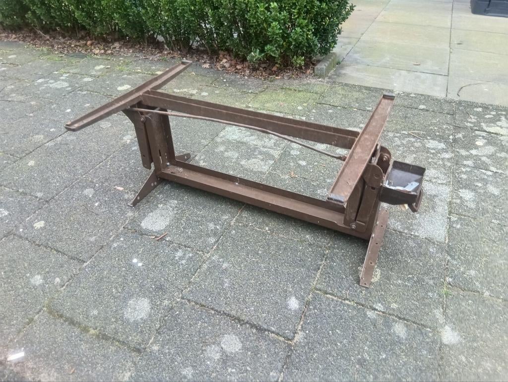 Hef tafel voor bed camper of caravan, Ophalen, Tafelpoot, Gebruikt, 100 tot 150 cm