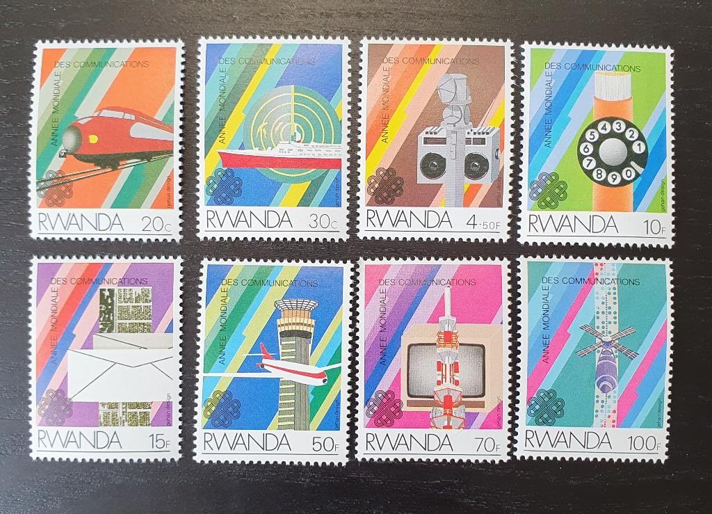 Rwanda 1984 Communicatie Michel 1259-1266 postfris, Verzenden, Overige landen, Postfris