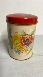 Antiek Blik Gebloemd, Ophalen of Verzenden, Gebruikt, Overige