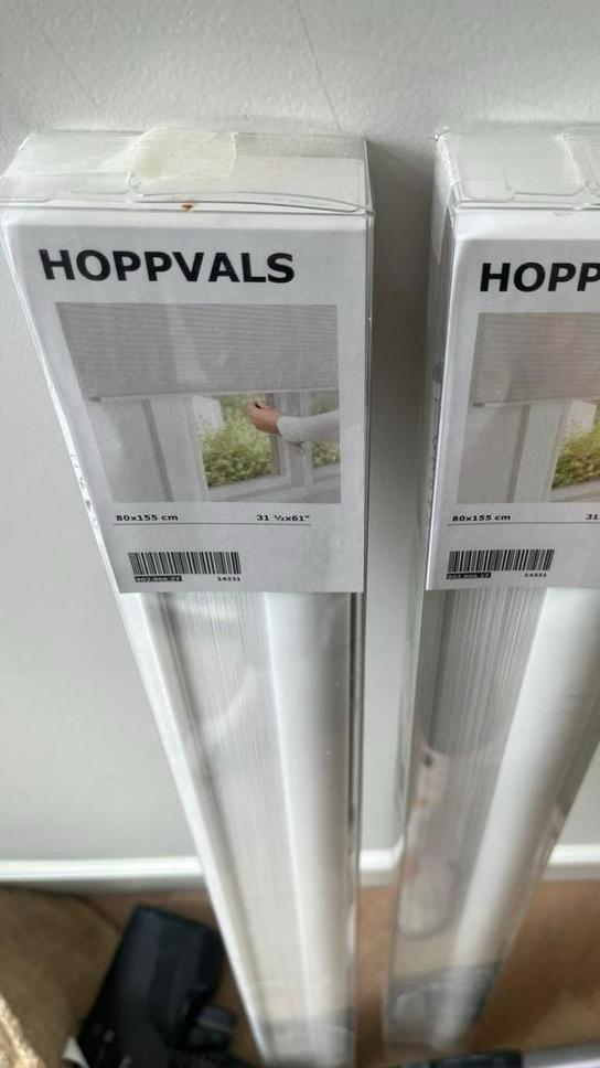 Één plisségordijn te koop HOPPVALS ikea, Ophalen, 50 tot 100 cm, Zo goed als nieuw, Wit