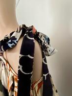 H359 Nieuw: Summum maat 38=M blouse top beige/zwart/oranje, Kleding | Dames, Blouses en Tunieken, Maat 38/40 (M), Summum, Beige