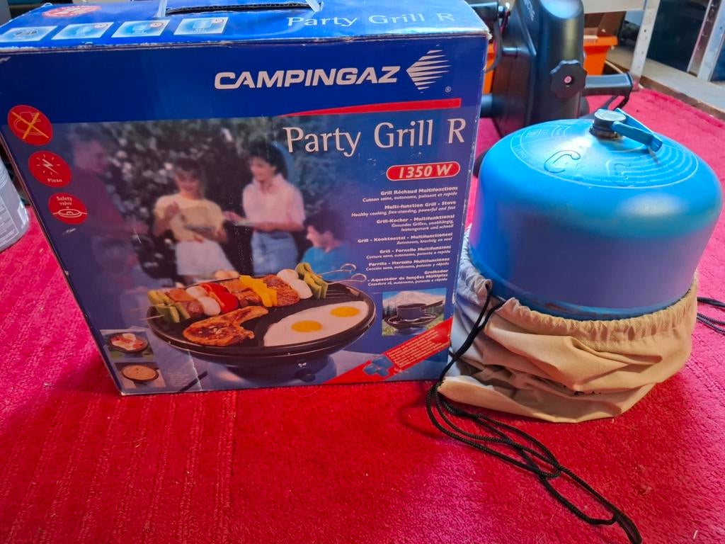 Campingaz Party Grill R met gasfles (halfvol), Ophalen of Verzenden