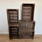 5 Brocante houten fruitkisten / veilingkisten / fruitkistjes, Ophalen
