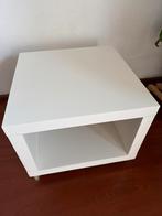 Wit IKEA bijzettafel / nachtkastje met opbergruimte, Ophalen, Minder dan 45 cm, Minder dan 55 cm, Vierkant