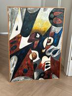 Vintage abstract kleurrijk schilderij/kunstwerk, Ophalen