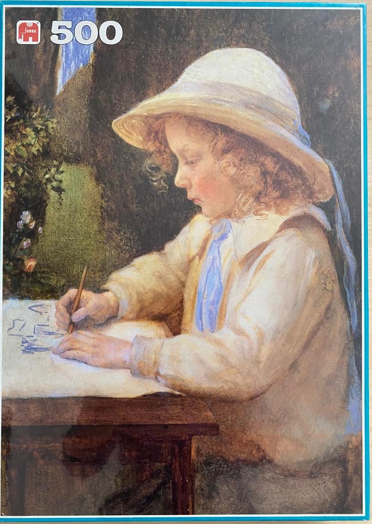 Jumbo Puzzel “Meisje aan het tekenen” 500 stukjes, Ophalen of Verzenden, 500 t/m 1500 stukjes, Nieuw, Legpuzzel