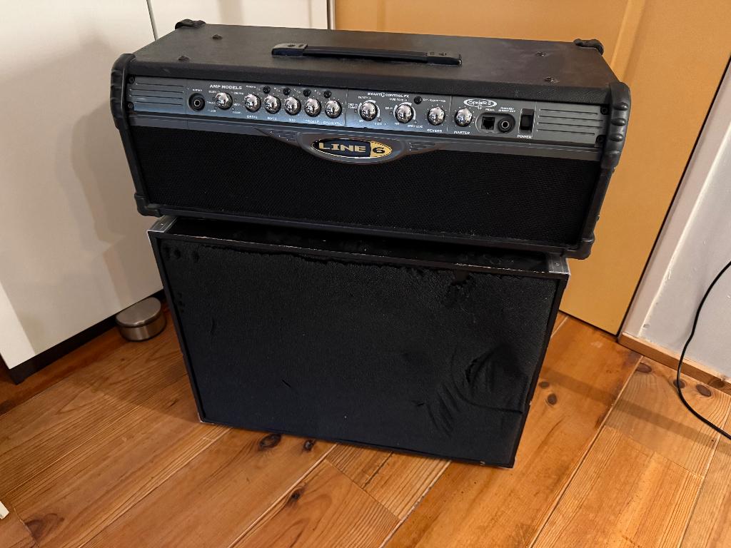 Line 6 Spider II 150 + 12” Cabinet met Celestion – Set, Ophalen of Verzenden, Gebruikt, Gitaar, 100 watt of meer