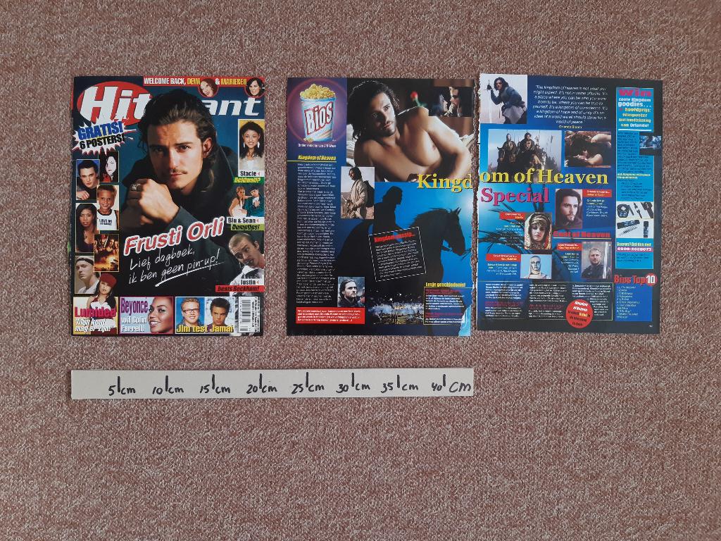 Knipsels Cuttings Film Orlando Bloom Hitkrant 2003, Ophalen of Verzenden, 1980 tot heden, Nederland, Knipsel(s)