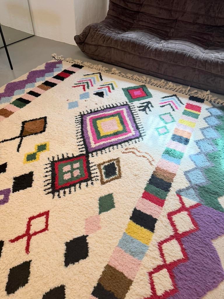 Berber kleed zgan 2.05x2.16, Ophalen, Zo goed als nieuw, Rechthoekig, 200 cm of meer