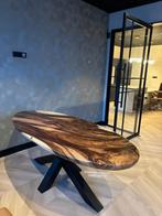 Boomstamtafel Suar - Organisch ovaal keukenblad bartafel, Huis en Inrichting, Ophalen of Verzenden, Nieuw