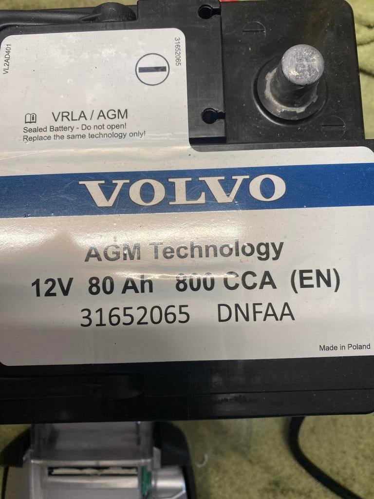 AGM Accu 12V 80 Ah 800 CCA (EN), Ophalen, Nieuw, Volvo