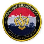 Patch met Velcro DEFENSIEBRANDWEER ARTILLERIE SCHIETKAMP, Ophalen of Verzenden, Landmacht, Nederland, Embleem of Badge