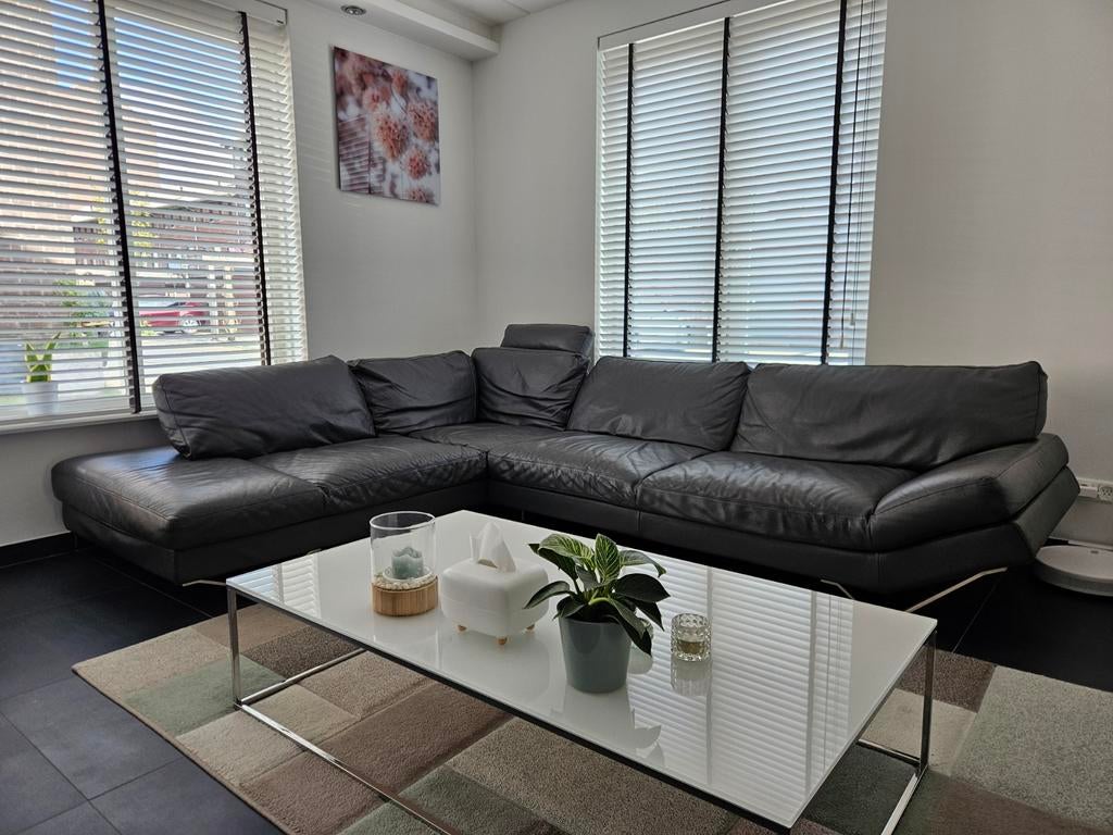 Bankstel Natuzzi, Huis en Inrichting, Banken | Bankstellen, Ophalen, Gebruikt, 100 tot 125 cm, Leer