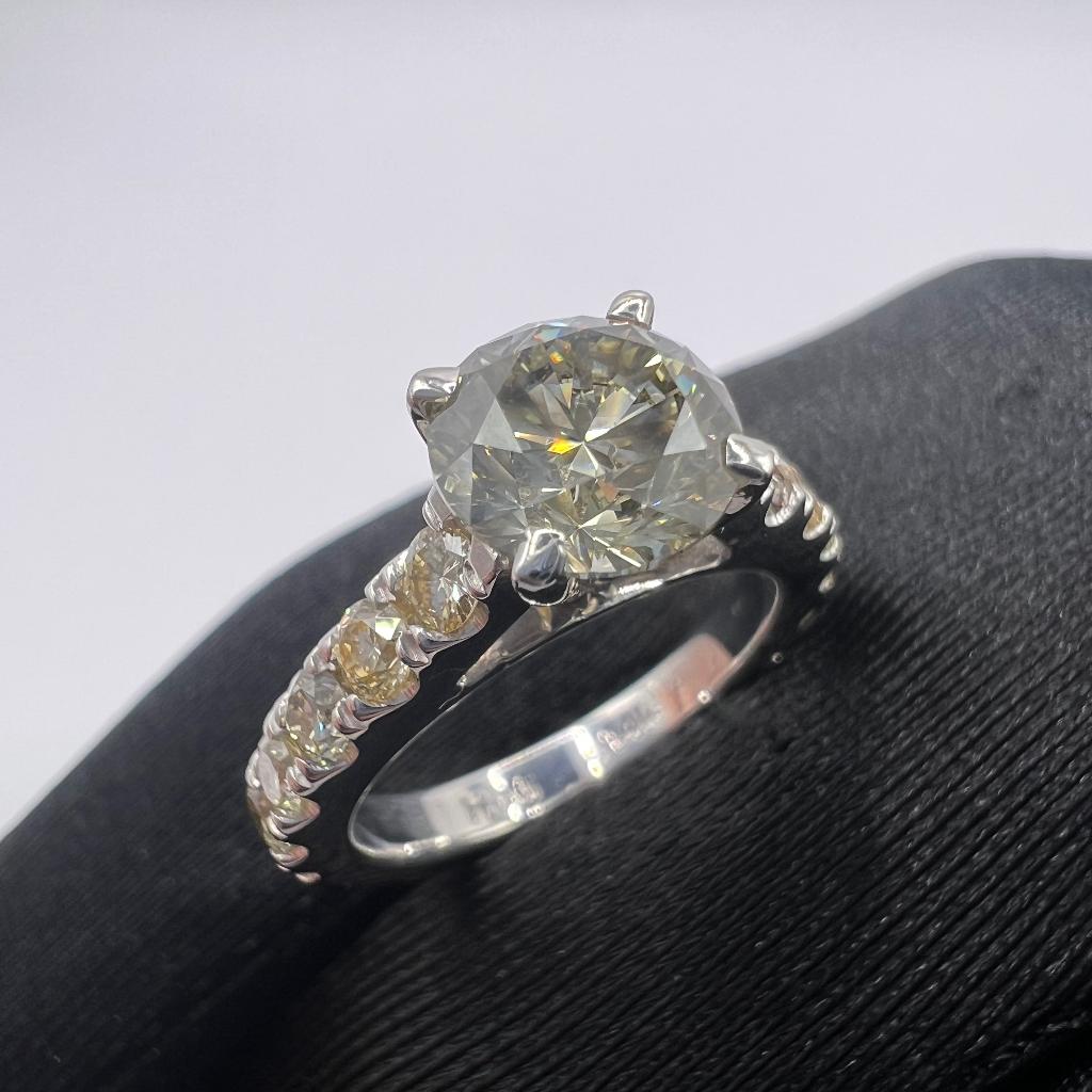 Prachtige witgouden diamanten ring, Sieraden, Tassen en Uiterlijk, Ringen, Ophalen, Overige kleuren, Nieuw, 17 tot 18