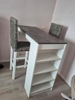 Bar eetkamerset met stoelen, Ophalen, Zo goed als nieuw, Inclusief barstoelen