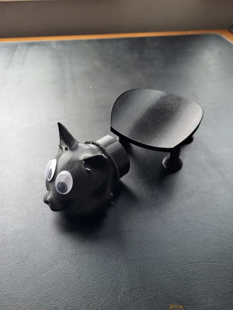 Toiletrolhouder kat, Ophalen of Verzenden, Zwart