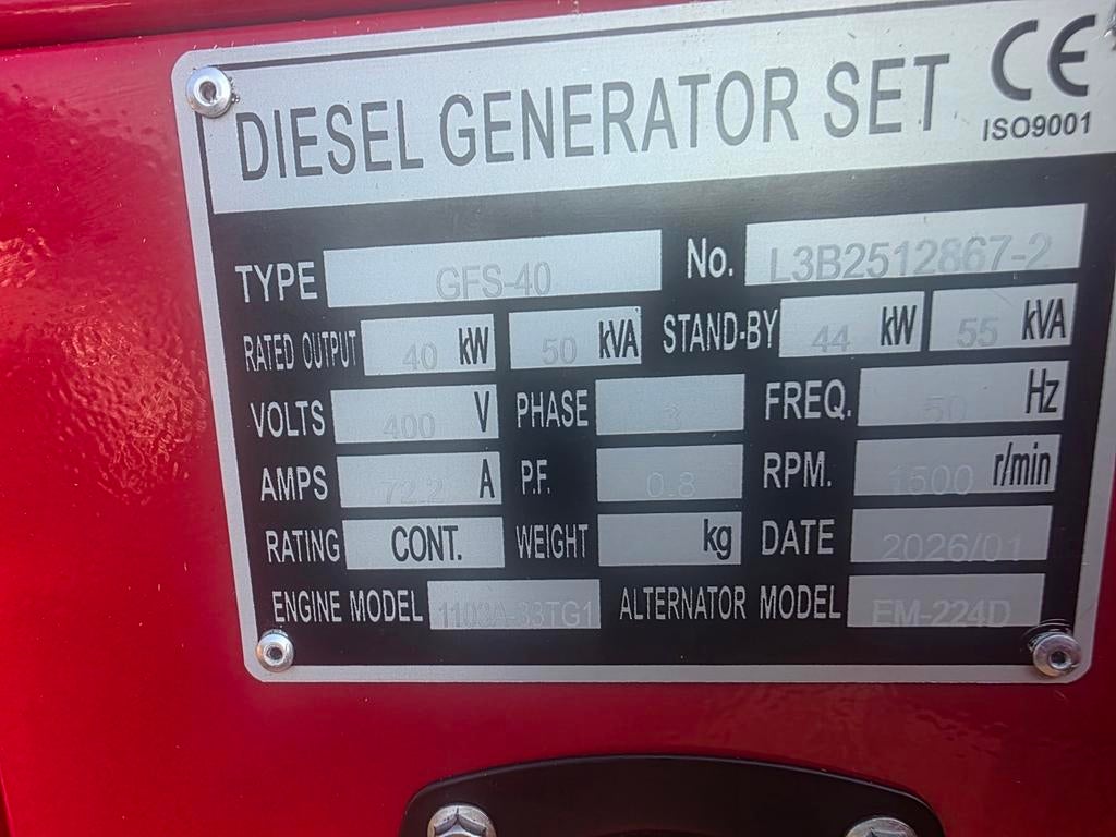 Perkins generator 50kva 100kva nieuwe aggegraat!, Doe-het-zelf en Verbouw, Aggregaten, Ophalen of Verzenden, Nieuw, Dieselolie