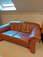 2 twee zits leren bankjes, Huis en Inrichting, Banken | Bankstellen, Ophalen, Gebruikt, Tweepersoons, 75 tot 100 cm