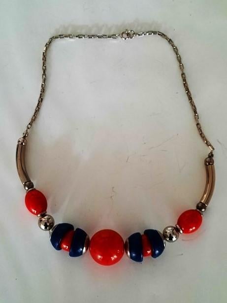 Jakob Bengel. Prachtige Art Deco ketting Galaliet & Chroom, Ophalen, Zo goed als nieuw, Overige materialen