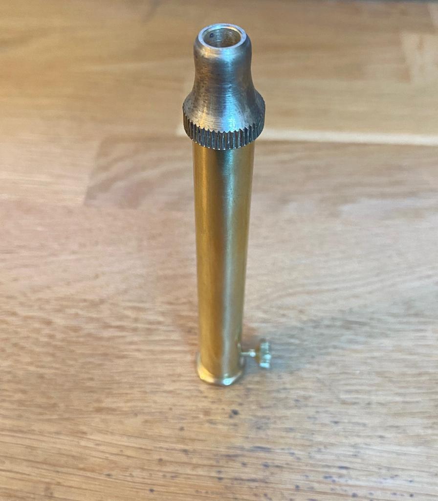 Zwartkruit poederdispenser met kegel, Antiek en Kunst, Ophalen of Verzenden