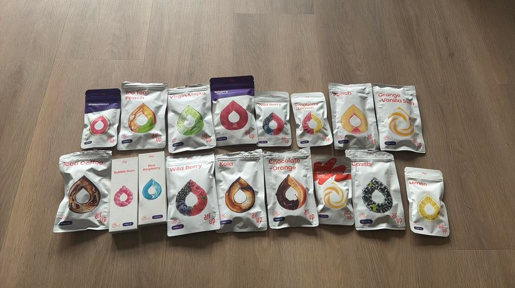 Air up verschillende smaken, Sport en Fitness, Bidons, Gebruikt, Ophalen