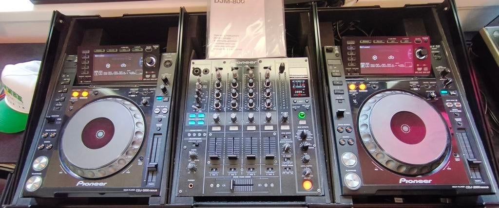 Pioneer DJM 800 + 2x CDJ 2000 Nexus in flightcase, Ophalen, Zo goed als nieuw, Dj-set, Pioneer