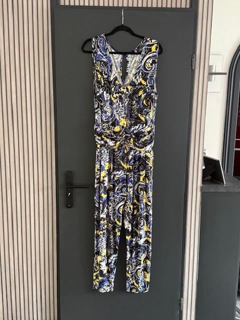 Zwart met kobaltblauw en gele jumpsuit maat 44/46 van BPC, Kleding | Dames, Jumpsuits, Zwart, Maat 46/48 (XL) of groter, Nieuw