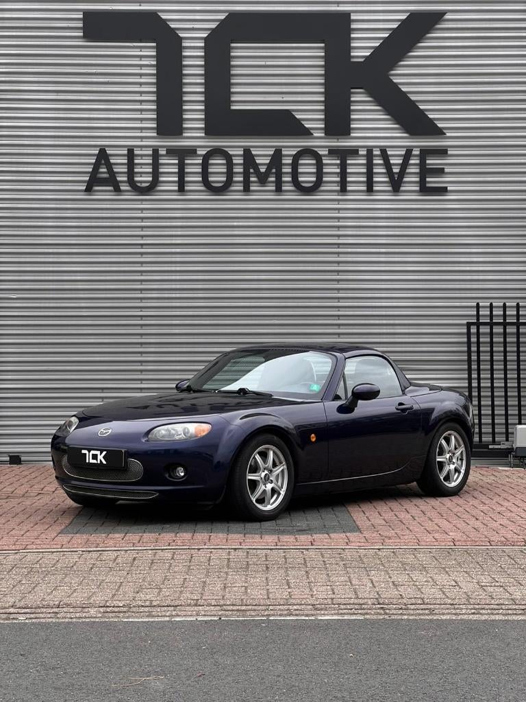 Mazda MX-5 1.8 2007 Blauw | Hardtop | Carplay | Cruise, Auto's, Voorwielaandrijving, Stof, 4 cilinders, Cabriolet