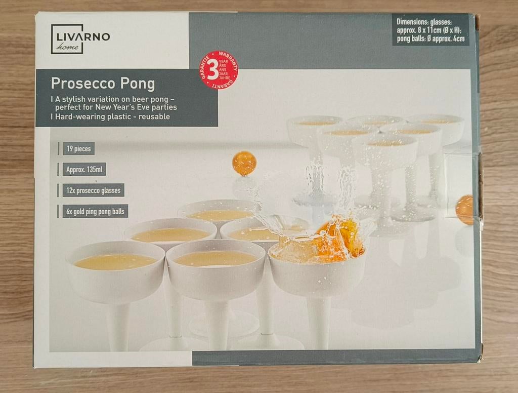 Prosecco Pong Spel - Ongeopend, Ophalen of Verzenden, Nieuw, Feestartikel, Overige