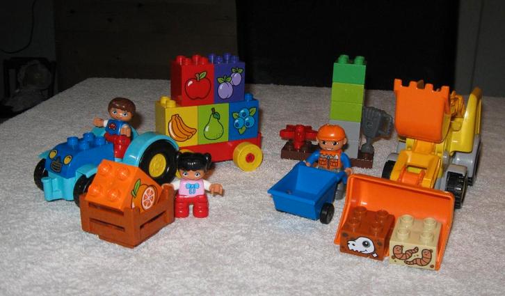 Duplo Lego. Tractor 10615 + graafmachine 10811, Kinderen en Baby's, Speelgoed | Duplo en Lego, Zo goed als nieuw, Duplo, Complete set