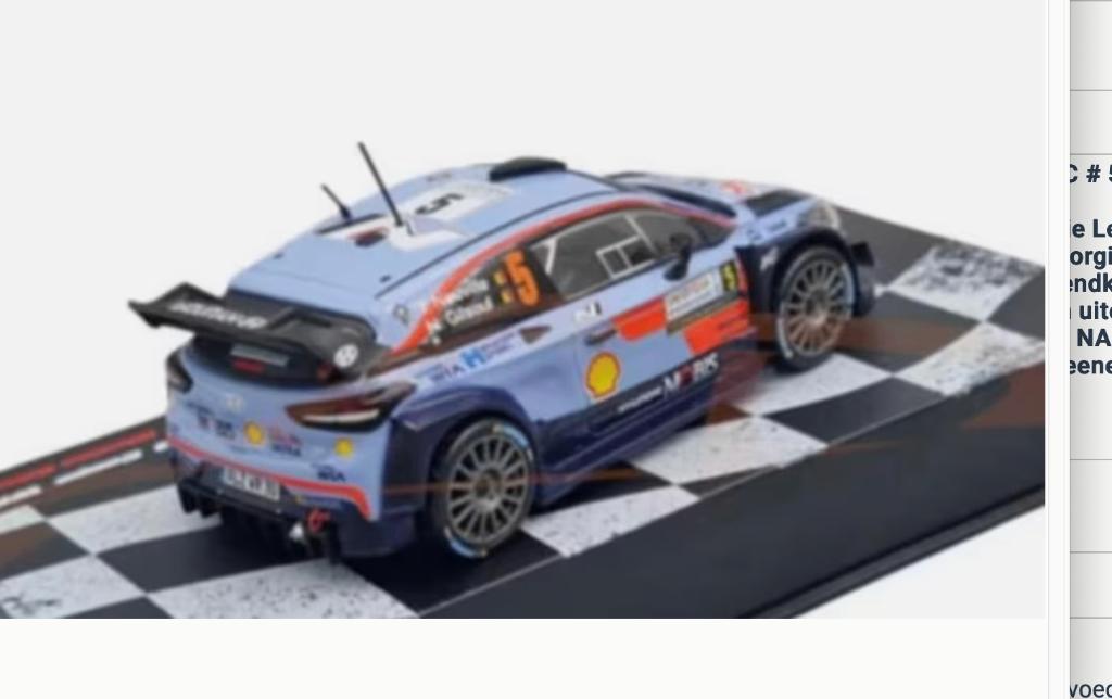 Hyundai i20 Coupe WRC rallye Italia 2018 schaal 1/43 ALTAYA, Verzenden, Nieuw, Auto, Overige merken