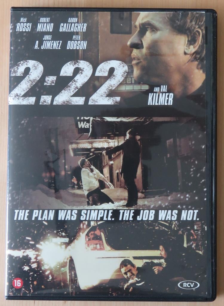 DVD 2:22 (2008) Mick Rossi, Robert Miano en Aaron Gallagher, Cd's en Dvd's, Dvd's | Thrillers en Misdaad, Vanaf 16 jaar, Ophalen