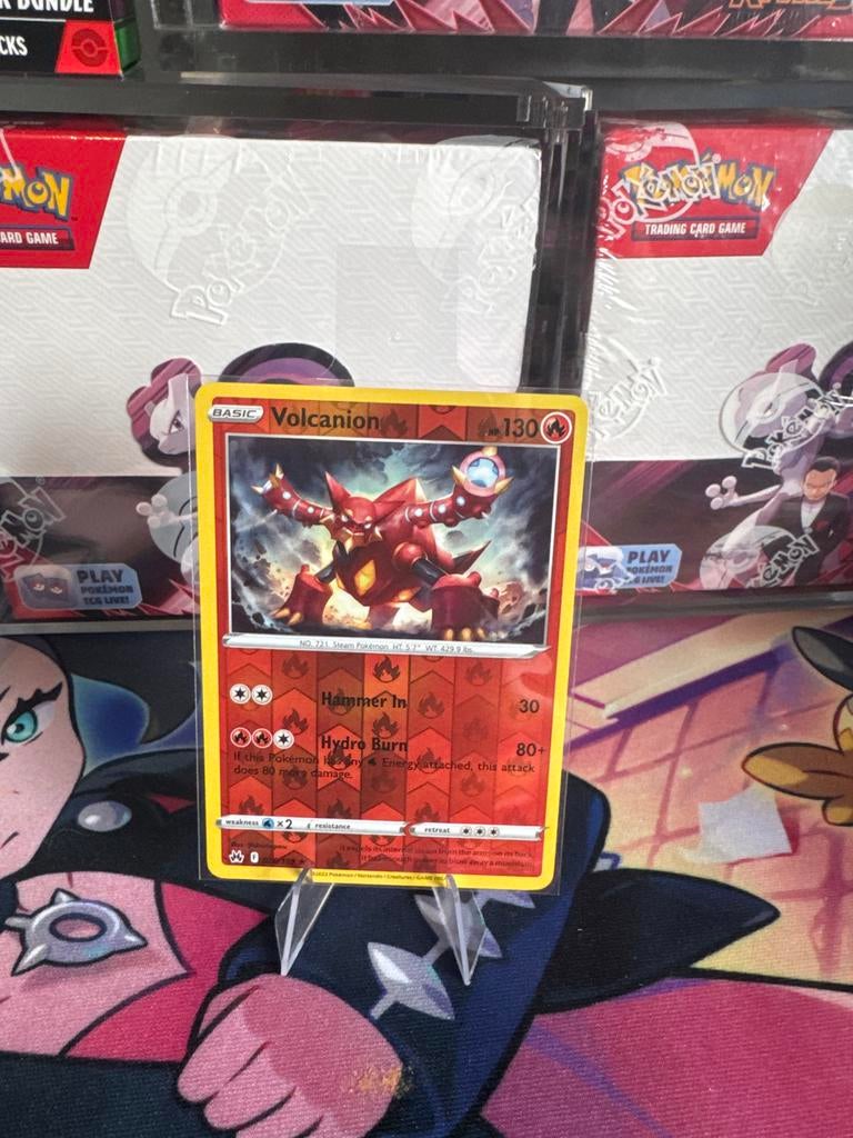Pokémon Volcanion kaart, Ophalen of Verzenden, Zo goed als nieuw, Losse kaart
