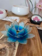 Lotus kandelaar – blauwe lotus candle holder – nieuw in doos, Overige materialen, Blauw, Nieuw, Ophalen of Verzenden
