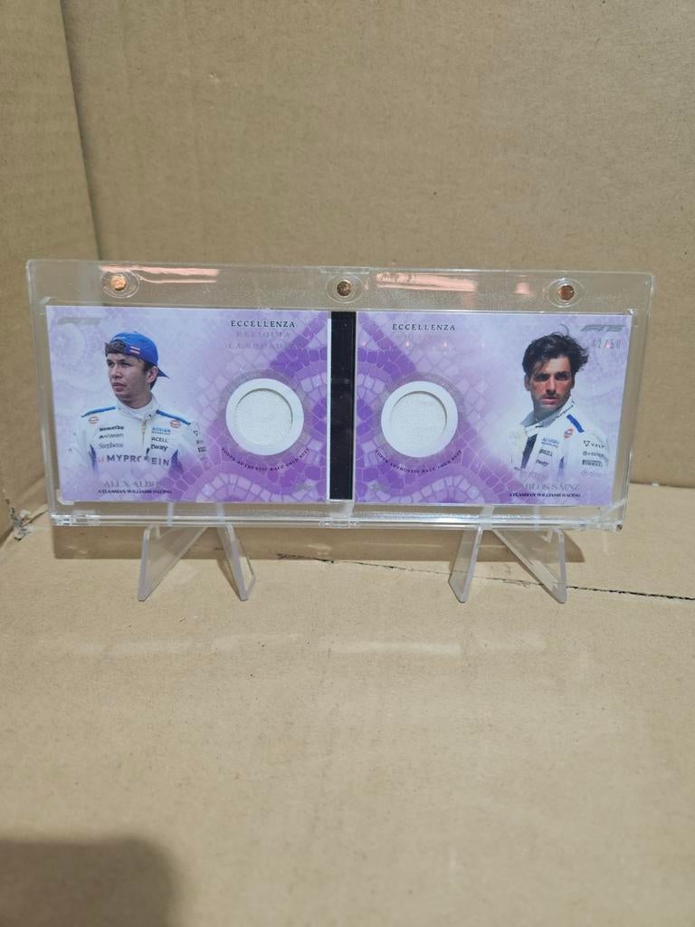 Eccelenza booklet sainz albon 42/50 numbered race used suit, Ophalen of Verzenden, Nieuw, Plaatje