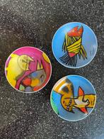 Set van 3 kleurrijke decoratieve schaaltjes  Corneille 2001', Ophalen of Verzenden