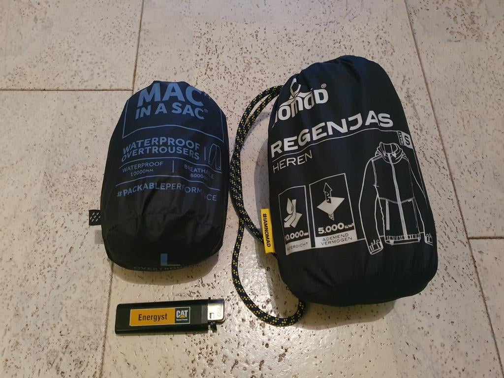Nieuwe Mac in a Sac & Nomad regenkleding (maat M), Caravans en Kamperen, Regenkleding, Ophalen of Verzenden, Nieuw, Regenbroek