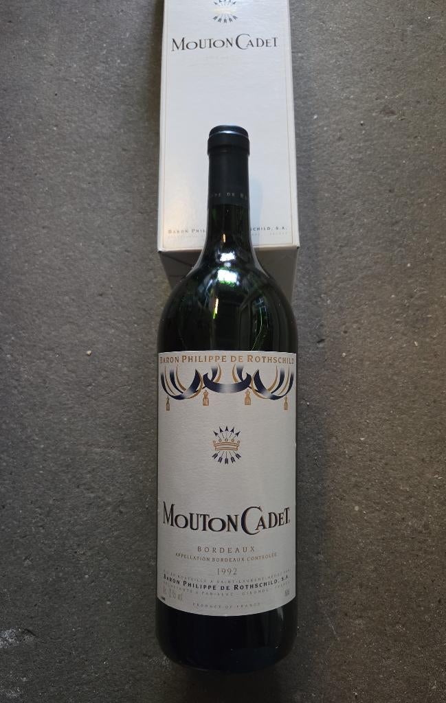 Mouton Cadet Bordeaux uit 1992 150cl, Ophalen of Verzenden, Frankrijk, Rode wijn