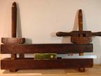 Antieke liggende houten boekenpers / boekbinderspers, Antiek en Kunst, Antiek | Gereedschap en Instrumenten, Ophalen