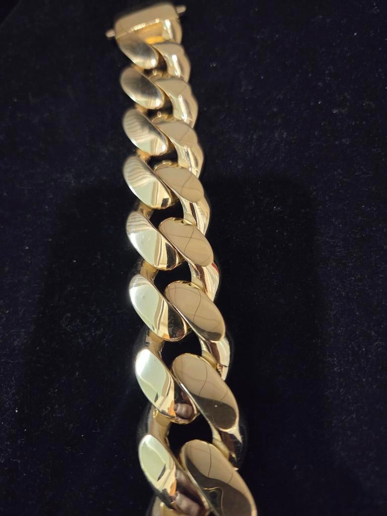 14 k gouden cuban armband 51,3 gram, Ophalen of Verzenden, Nieuw, Goud, Goud