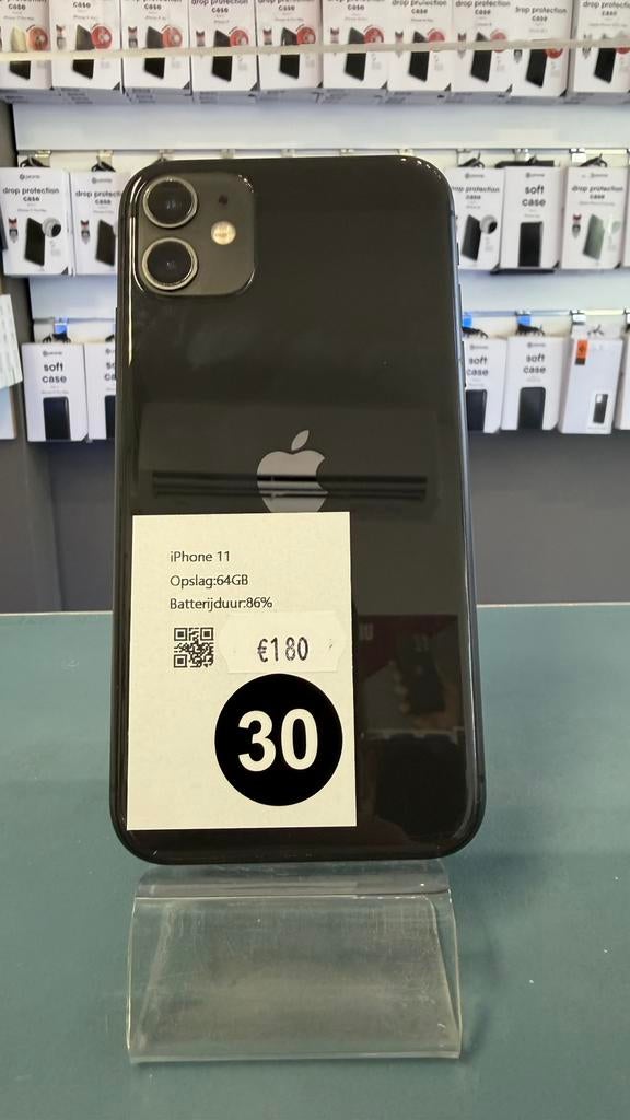 iPhone 11 64GB Zwart (30), Ophalen, Apple, Zwart, IPhone 11