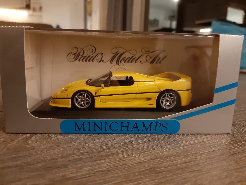ferrari f50 minichamps 1:43, Ophalen of Verzenden, Zo goed als nieuw, Auto, MiniChamps