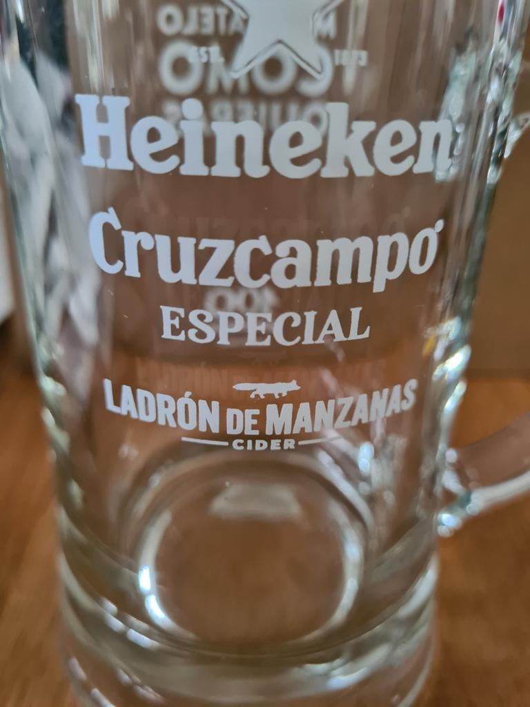 Mooie Heineken Dubbeldruk pul uit Spanje, Ophalen of Verzenden, Nieuw, Pul(len), Heineken