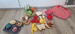 Grote set stoffen speelgoedeten met mand en bakvorm, Ophalen of Verzenden, Gebruikt, Ontdekken