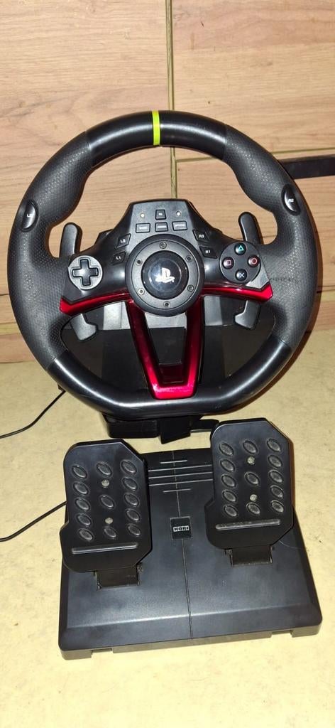 Hori Apex Racestuur met pedalen, Spelcomputers en Games, Spelcomputers | Sony PlayStation Consoles | Accessoires, Ophalen, Zo goed als nieuw