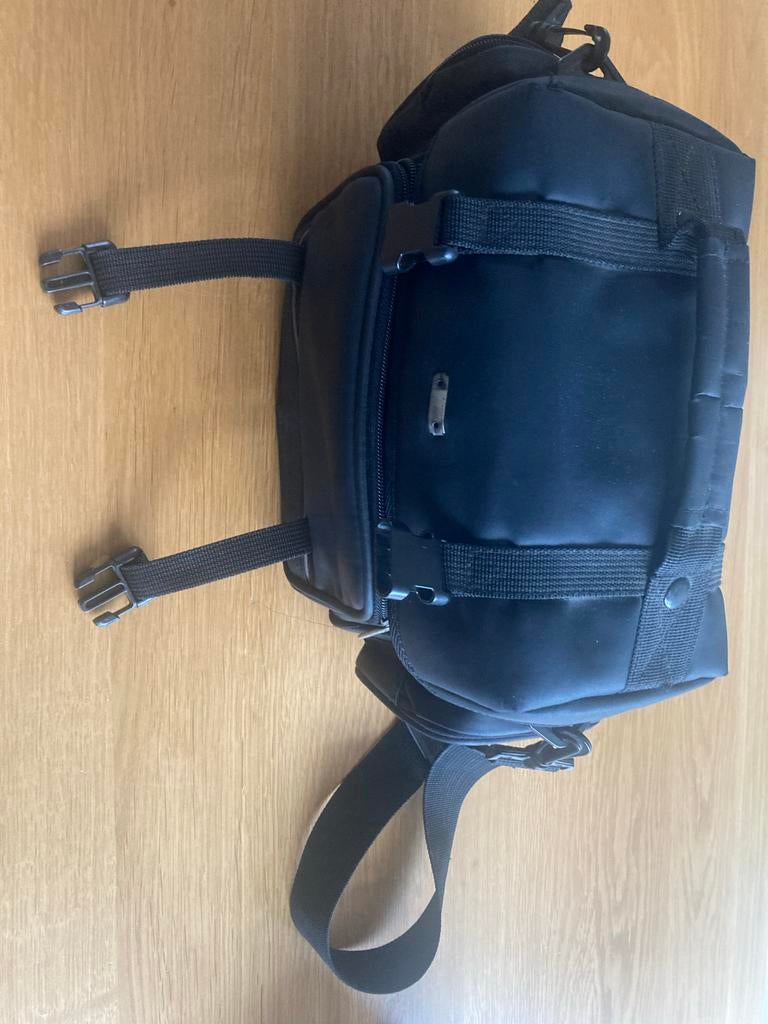 Zwarte fototas - Ideaal voor camera en accessoires, Audio, Tv en Foto, Ophalen of Verzenden, Gebruikt, Schoudertas, Overige merken